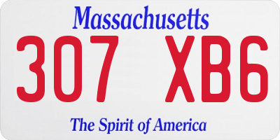MA license plate 307XB6