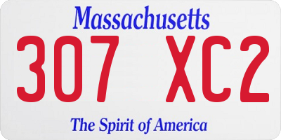 MA license plate 307XC2