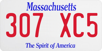 MA license plate 307XC5