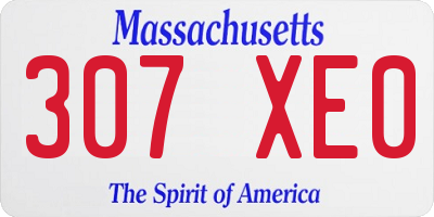 MA license plate 307XE0