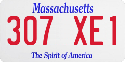 MA license plate 307XE1