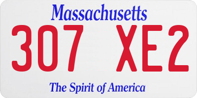 MA license plate 307XE2