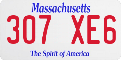 MA license plate 307XE6