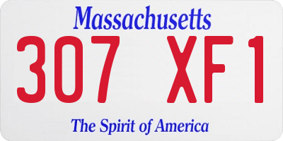 MA license plate 307XF1