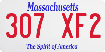 MA license plate 307XF2