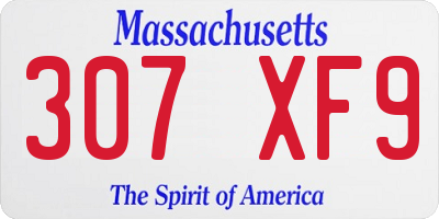 MA license plate 307XF9