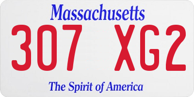 MA license plate 307XG2