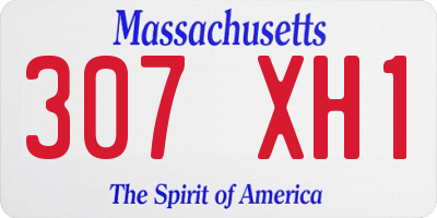 MA license plate 307XH1
