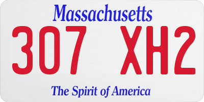 MA license plate 307XH2