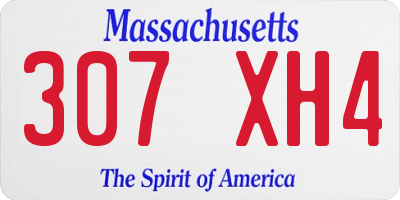 MA license plate 307XH4