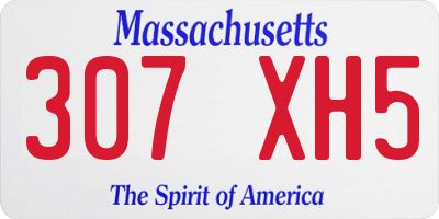 MA license plate 307XH5
