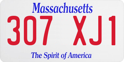 MA license plate 307XJ1