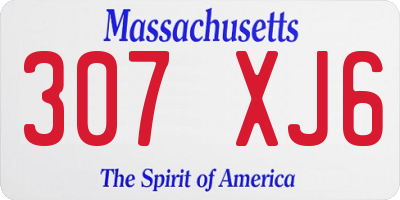 MA license plate 307XJ6