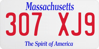 MA license plate 307XJ9