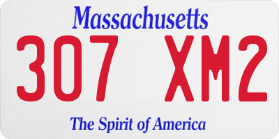 MA license plate 307XM2