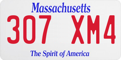 MA license plate 307XM4