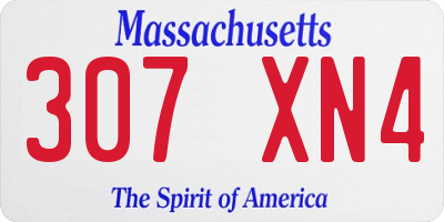 MA license plate 307XN4