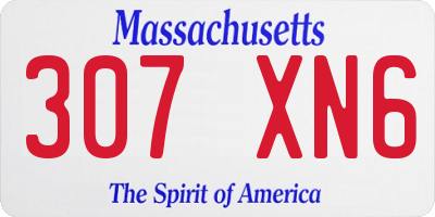 MA license plate 307XN6