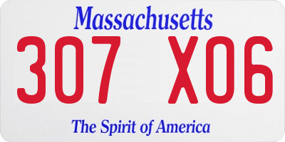 MA license plate 307XO6