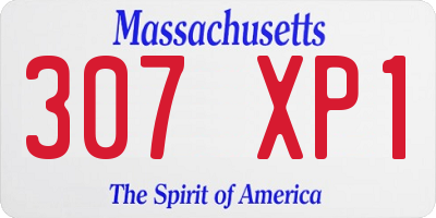 MA license plate 307XP1