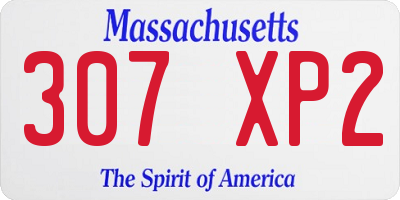 MA license plate 307XP2