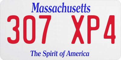 MA license plate 307XP4