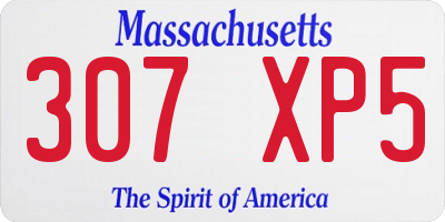 MA license plate 307XP5