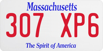 MA license plate 307XP6