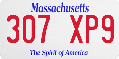 MA license plate 307XP9