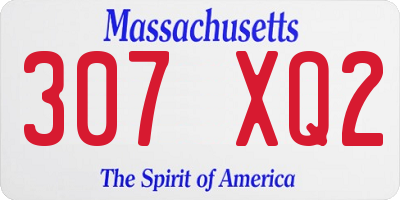 MA license plate 307XQ2
