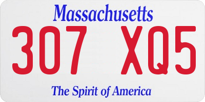 MA license plate 307XQ5