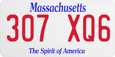 MA license plate 307XQ6