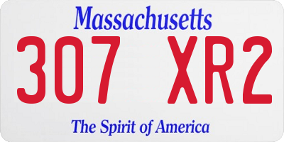 MA license plate 307XR2