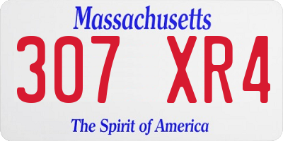 MA license plate 307XR4