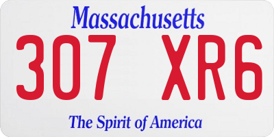 MA license plate 307XR6