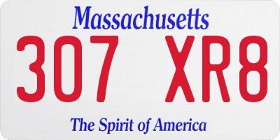 MA license plate 307XR8