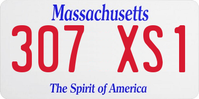 MA license plate 307XS1