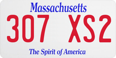 MA license plate 307XS2