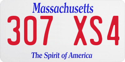 MA license plate 307XS4