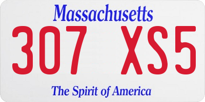MA license plate 307XS5