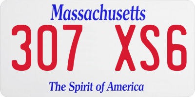 MA license plate 307XS6