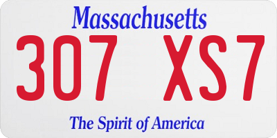 MA license plate 307XS7