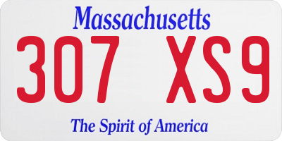 MA license plate 307XS9