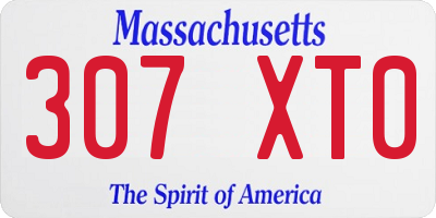 MA license plate 307XT0