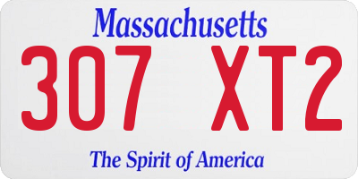 MA license plate 307XT2