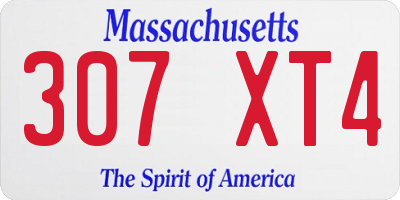 MA license plate 307XT4