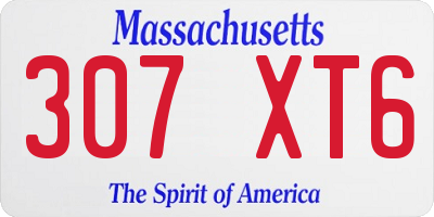 MA license plate 307XT6