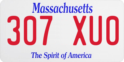 MA license plate 307XU0