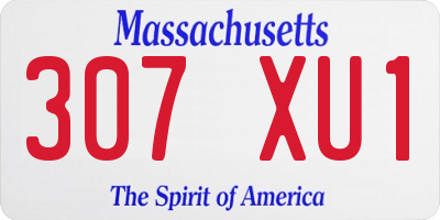 MA license plate 307XU1