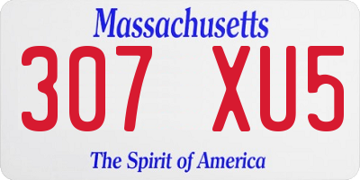 MA license plate 307XU5